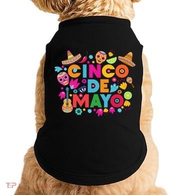 Cinco De Mayo Colorful Celebration Fiesta Doggie Tank