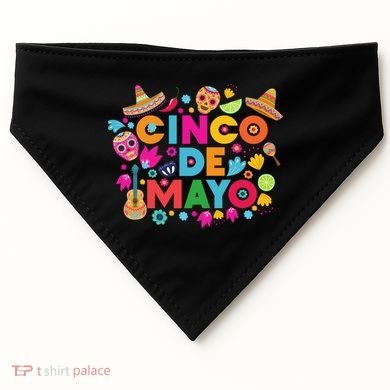Cinco De Mayo Colorful Celebration Fiesta USA-Made Doggie Bandana