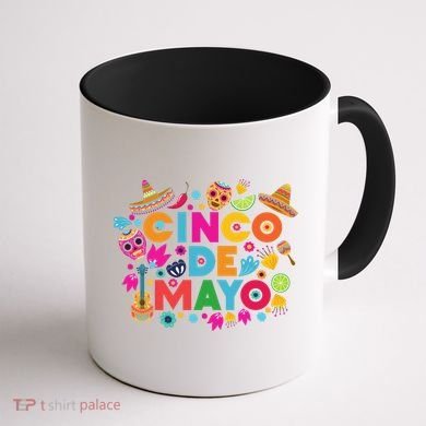 Cinco De Mayo Colorful Celebration Fiesta Coffee Mug back