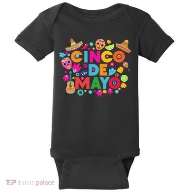 Cinco De Mayo Colorful Celebration Fiesta Baby Bodysuit