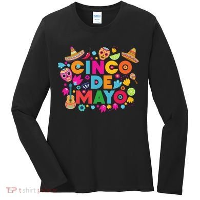 Cinco De Mayo Colorful Celebration Fiesta Women's Long Sleeve Shirt