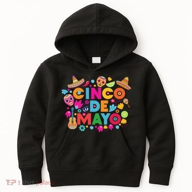 Cinco De Mayo Colorful Celebration Fiesta Kids Hoodie
