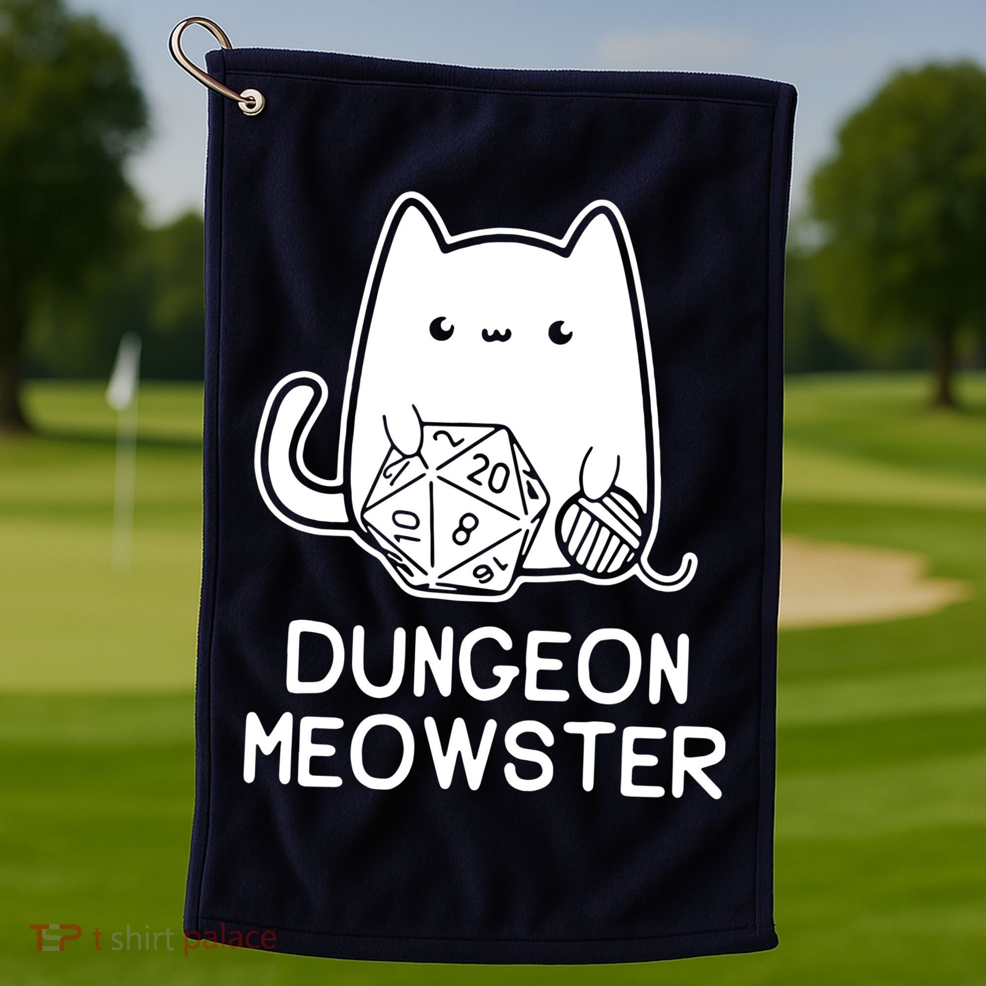 Cat Dungeon Meowster Cat Golf Towel