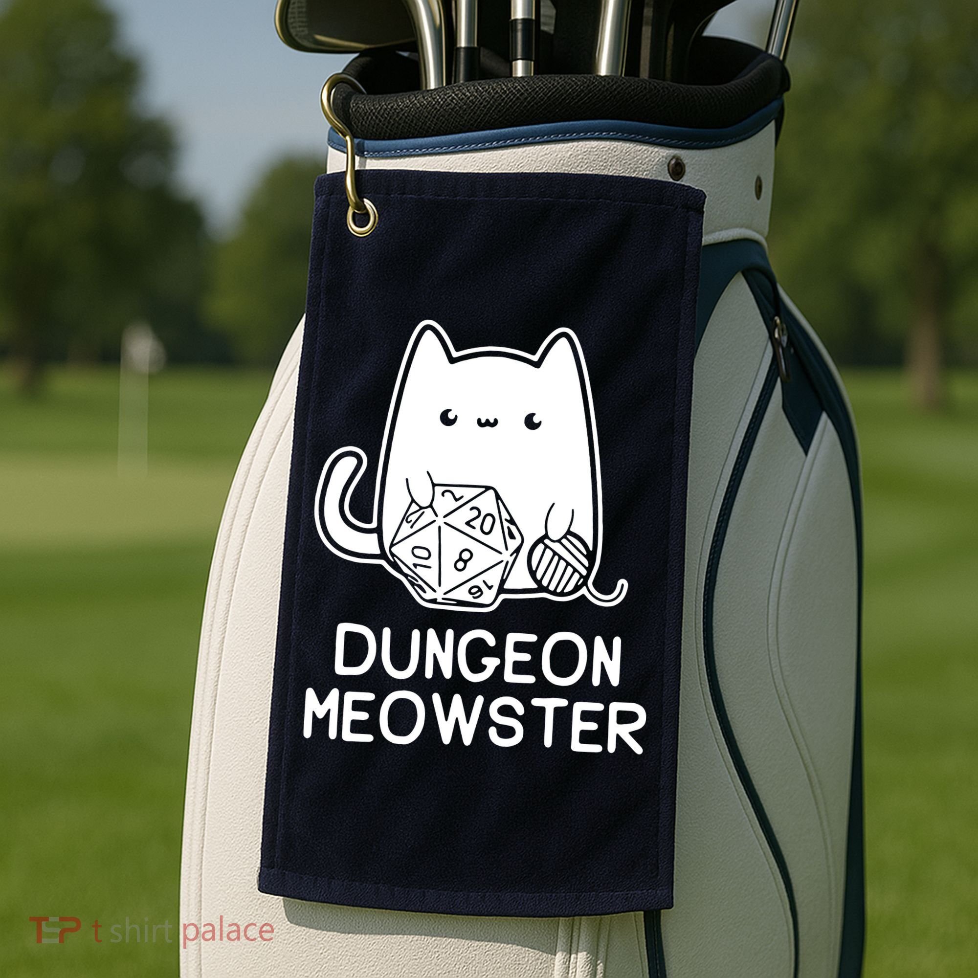 Cat Dungeon Meowster Cat Golf Towel
