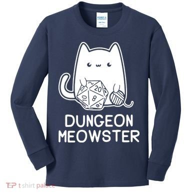 Cat Dungeon Meowster Cat Kids Long Sleeve Shirt