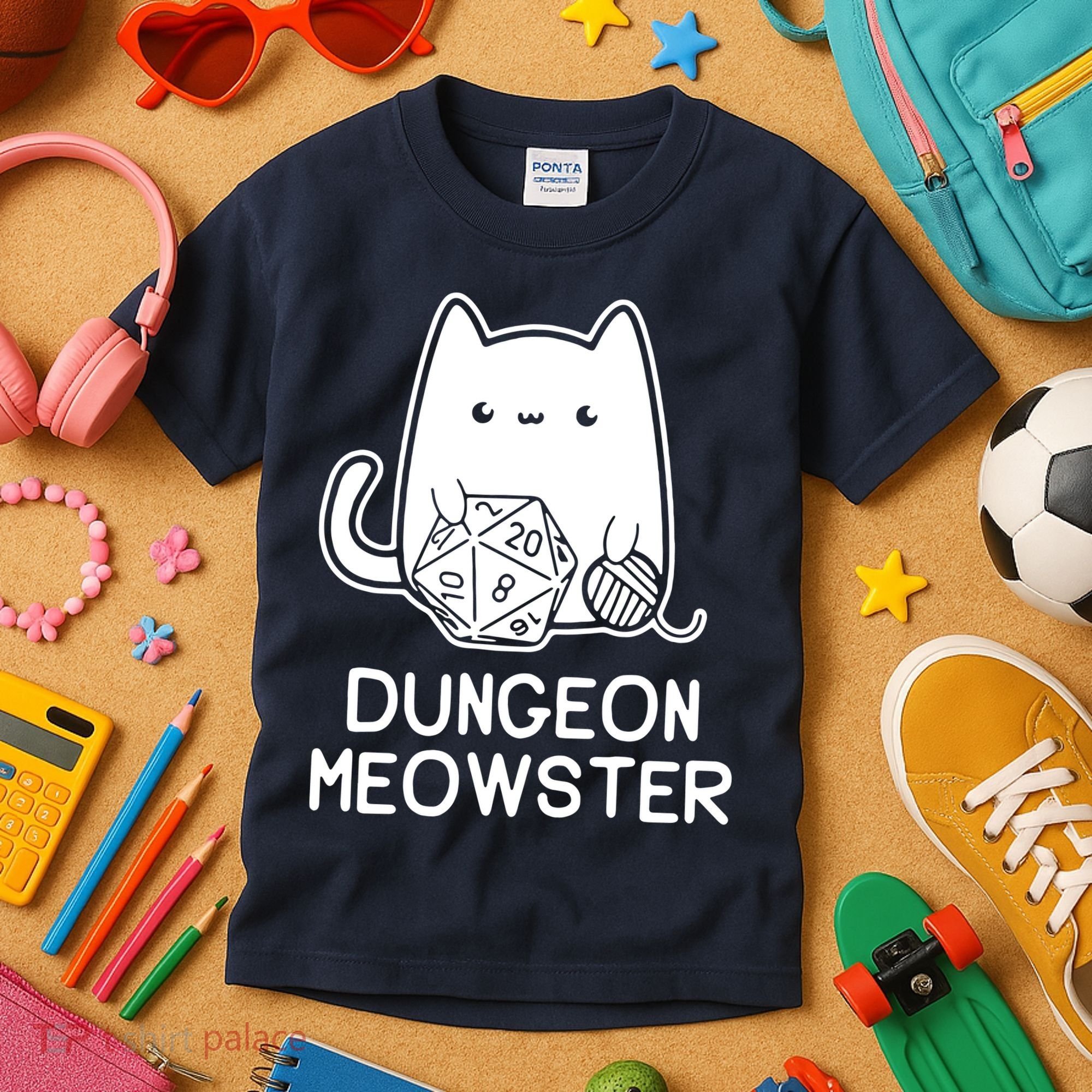 Cat Dungeon Meowster Cat Kids T-Shirt
