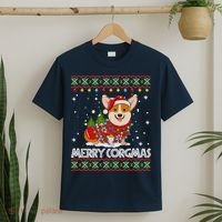 Corgi Dog Merry Corgmas Santa Corgi Ugly Christmas Sweater T-Shirt thumb 2
