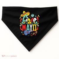 Cinco De Mayo Fiesta Surprise Camisa 5 De Mayo Viva Mexico USA-Made Doggie Bandana thumb 0