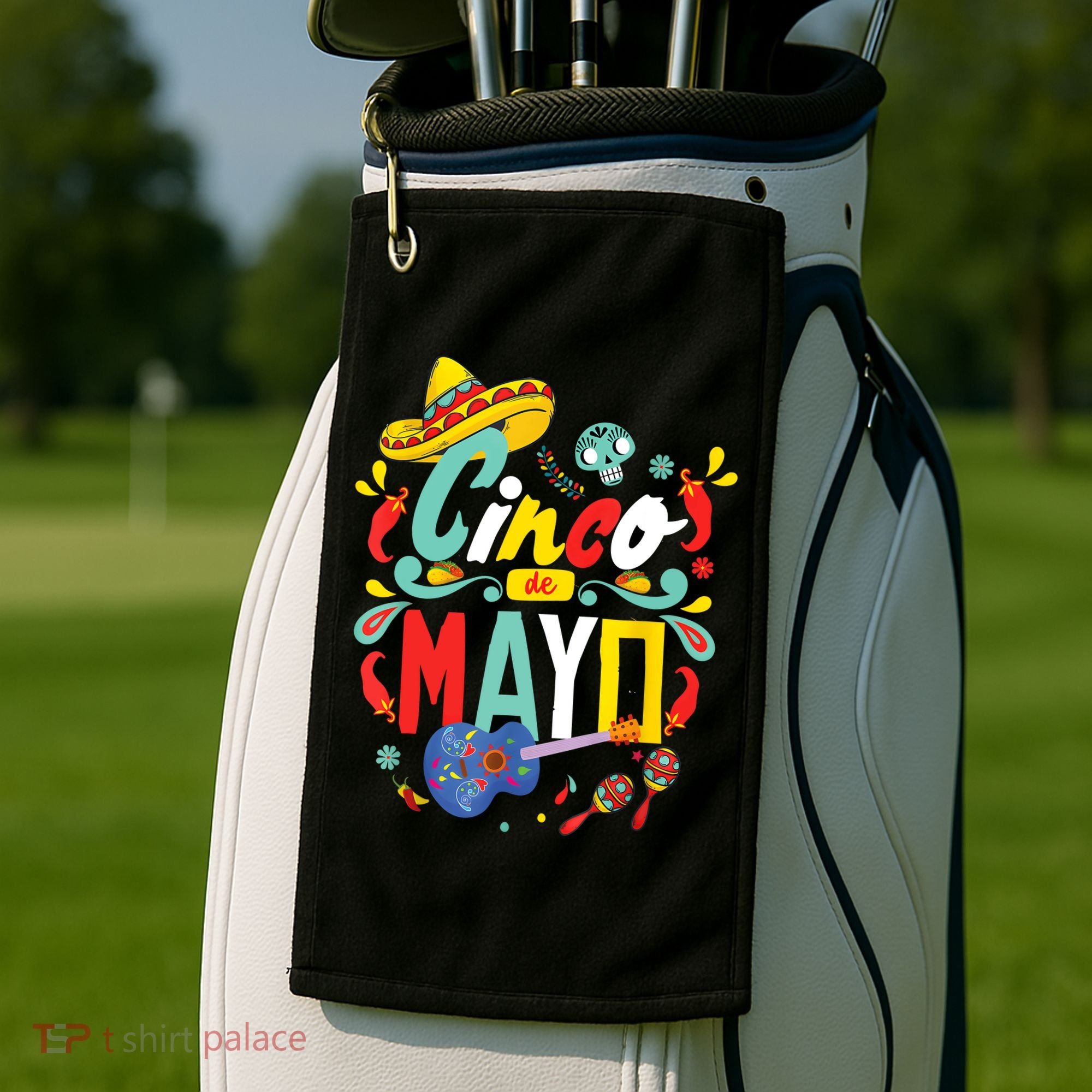 Cinco De Mayo Fiesta Surprise Camisa 5 De Mayo Viva Mexico Golf Towel
