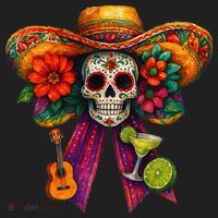 Cinco De Mayo Mexico Tequila Margarita Tacos Sugar Skull Women's Sweatshirt thumb 2