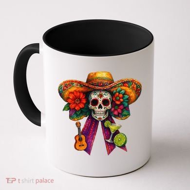 Cinco De Mayo Mexico Tequila Margarita Tacos Sugar Skull Coffee Mug
