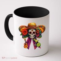Cinco De Mayo Mexico Tequila Margarita Tacos Sugar Skull Coffee Mug thumb 0