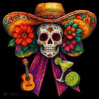 Cinco De Mayo Mexico Tequila Margarita Tacos Sugar Skull Coffee Mug thumb 5