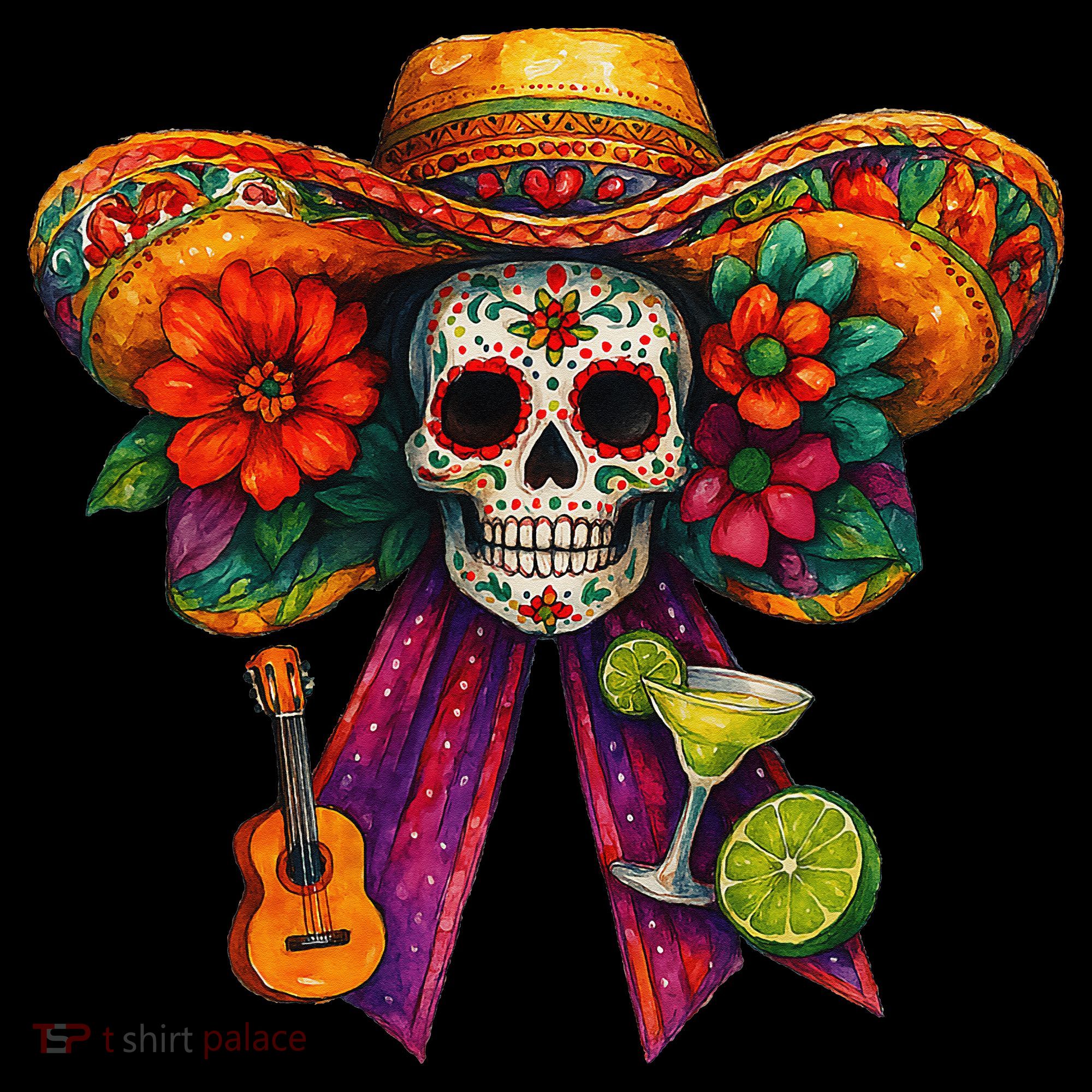 Cinco De Mayo Mexico Tequila Margarita Tacos Sugar Skull Coffee Mug
