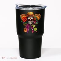 Cinco De Mayo Mexico Tequila Margarita Tacos Sugar Skull Tumbler thumb 0