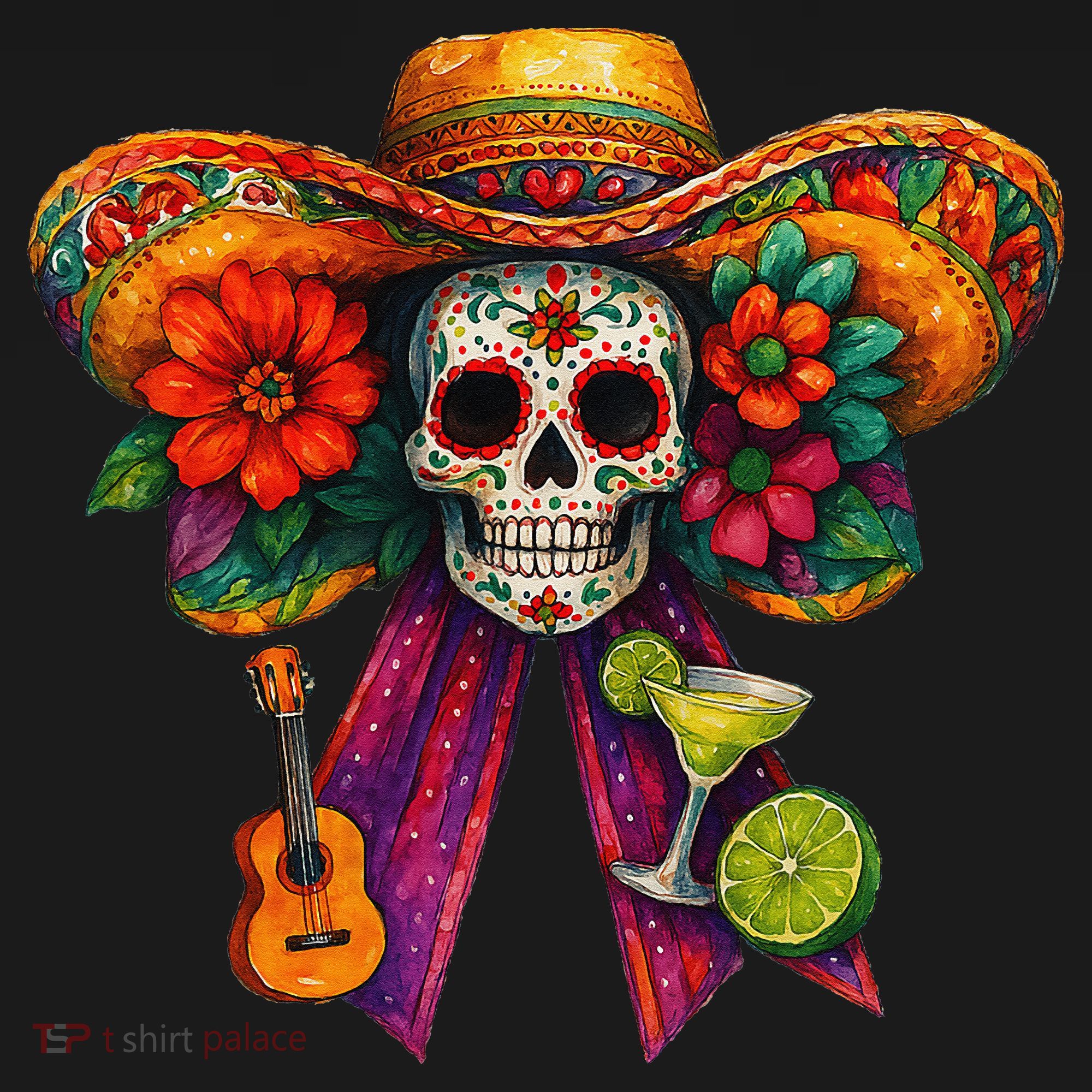 Cinco De Mayo Mexico Tequila Margarita Tacos Sugar Skull Women's Tank Top