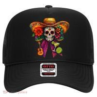 Cinco De Mayo Mexico Tequila Margarita Tacos Sugar Skull Hat thumb 0