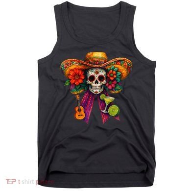 Cinco De Mayo Mexico Tequila Margarita Tacos Sugar Skull Tank Top