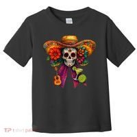Cinco De Mayo Mexico Tequila Margarita Tacos Sugar Skull Toddler T-Shirt thumb 0