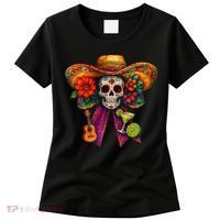 Cinco De Mayo Mexico Tequila Margarita Tacos Sugar Skull Women's T-Shirt thumb 0