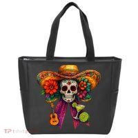 Cinco De Mayo Mexico Tequila Margarita Tacos Sugar Skull Tote Bag thumb 0