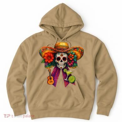 Cinco De Mayo Mexico Tequila Margarita Tacos Sugar Skull Hoodie