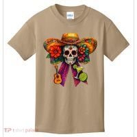 Cinco De Mayo Mexico Tequila Margarita Tacos Sugar Skull Kids T-Shirt thumb 0