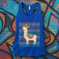 Cinco De Mayo Mexican Llama O De Mayo Gift Women's Tank Top thumb 3