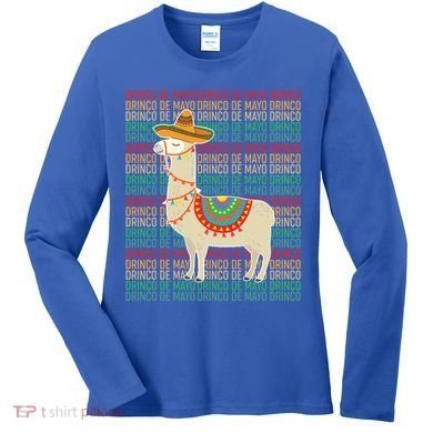 Cinco De Mayo Mexican Llama O De Mayo Gift Women's Long Sleeve Shirt