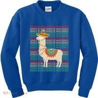 Cinco De Mayo Mexican Llama O De Mayo Gift Kids Sweatshirt thumb 0
