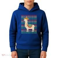 Cinco De Mayo Mexican Llama O De Mayo Gift Kids Hoodie thumb 4