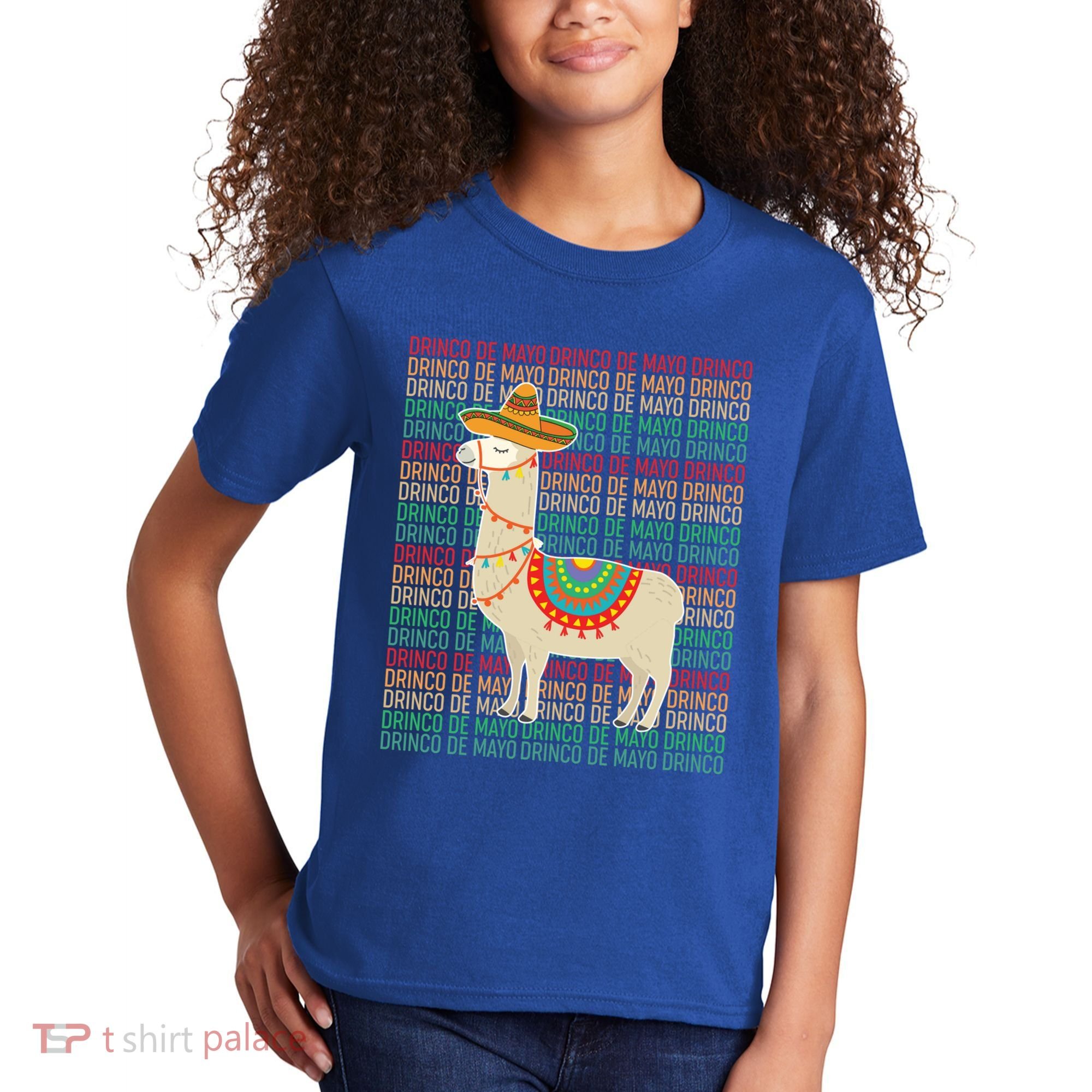 Cinco De Mayo Mexican Llama O De Mayo Gift Kids T-Shirt