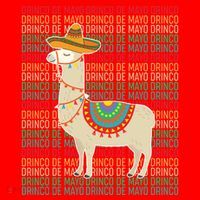 Cinco De Mayo Mexican Llama O De Mayo Gift Santa Hat thumb 1