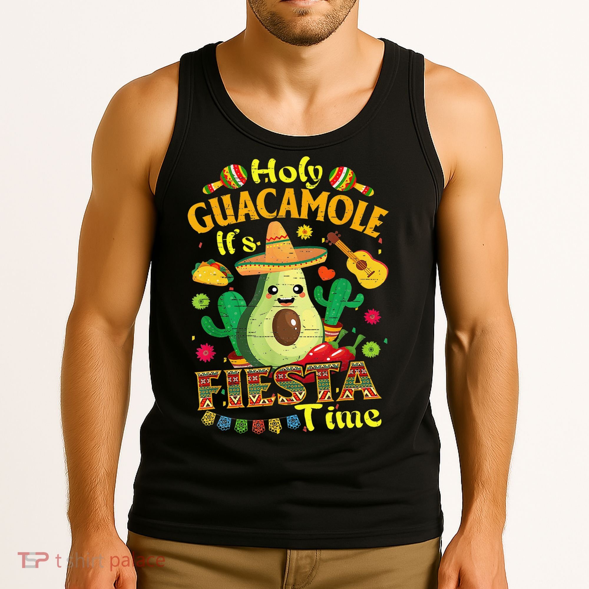 Cinco De Mayo Mexican Holy Guacamole Fiesta Time Gift Tank Top