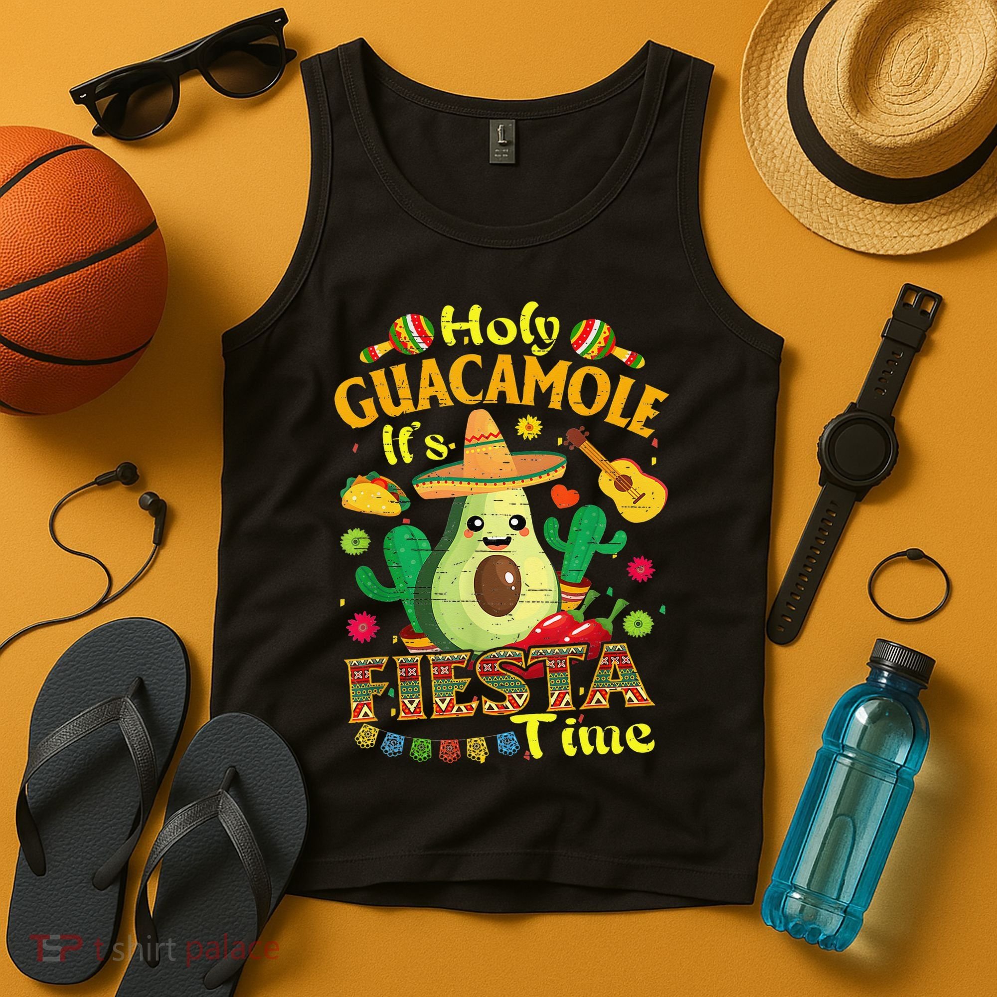 Cinco De Mayo Mexican Holy Guacamole Fiesta Time Gift Tank Top