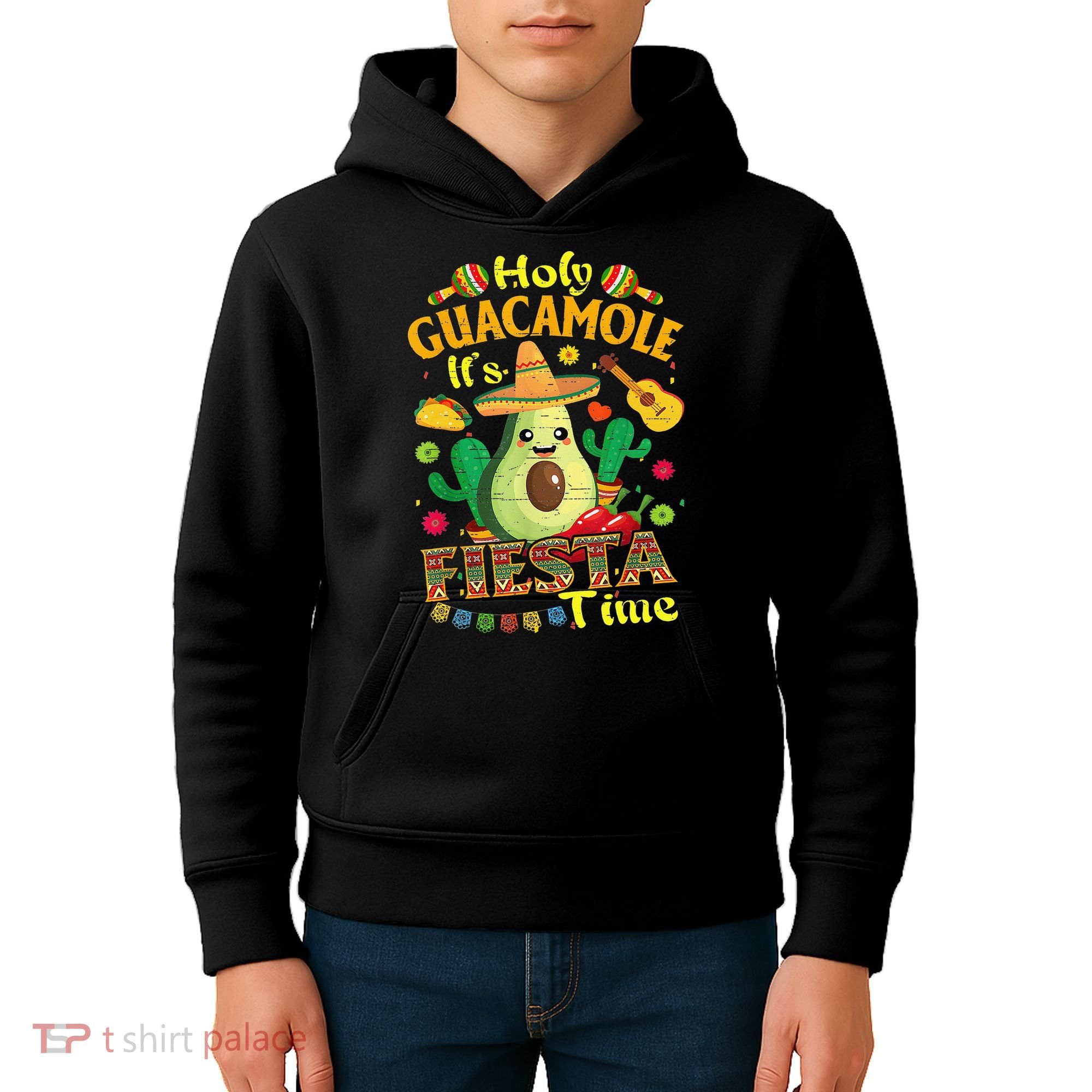 Cinco De Mayo Mexican Holy Guacamole Fiesta Time Gift Kids Hoodie