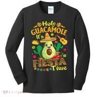 Cinco De Mayo Mexican Holy Guacamole Fiesta Time Gift Kids Long Sleeve Shirt thumb 0