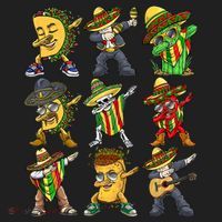 Cinco De Mayo Party Taco Dabbing Mexican Mariachi Burrito Women's Sweatshirt thumb 2