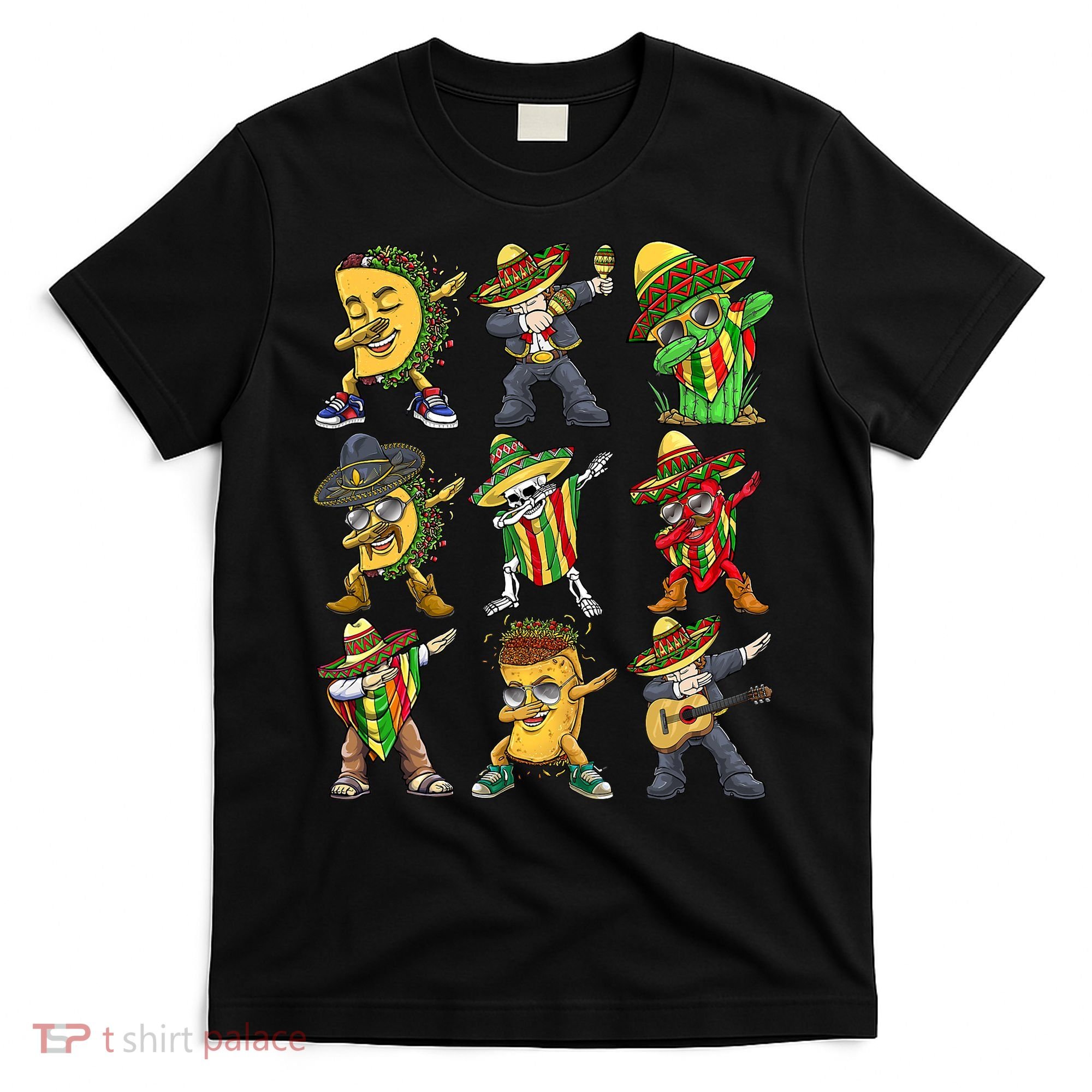 Cinco De Mayo Party Taco Dabbing Mexican Mariachi Burrito T-Shirt