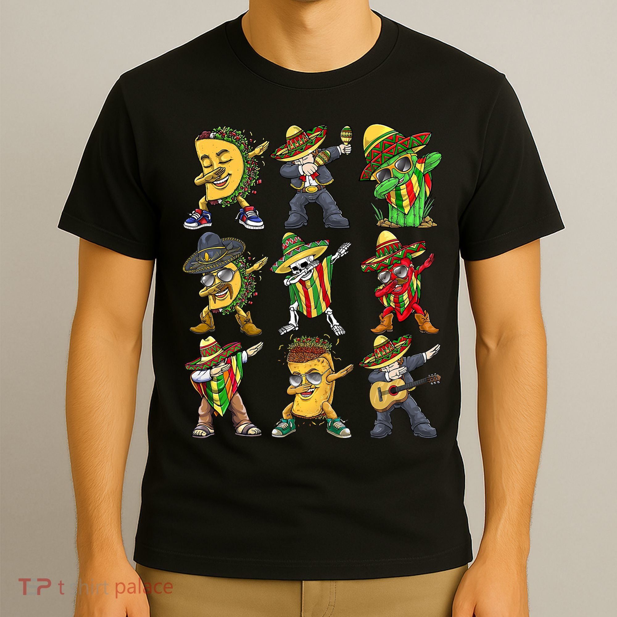 Cinco De Mayo Party Taco Dabbing Mexican Mariachi Burrito T-Shirt