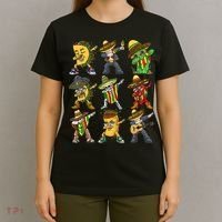 Cinco De Mayo Party Taco Dabbing Mexican Mariachi Burrito T-Shirt thumb 4