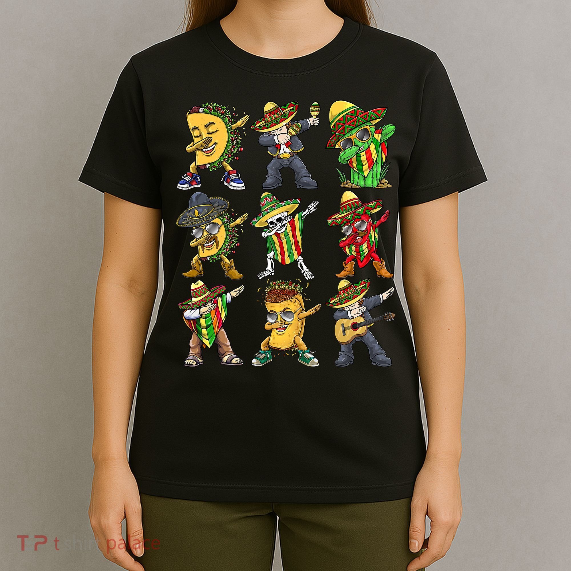 Cinco De Mayo Party Taco Dabbing Mexican Mariachi Burrito T-Shirt