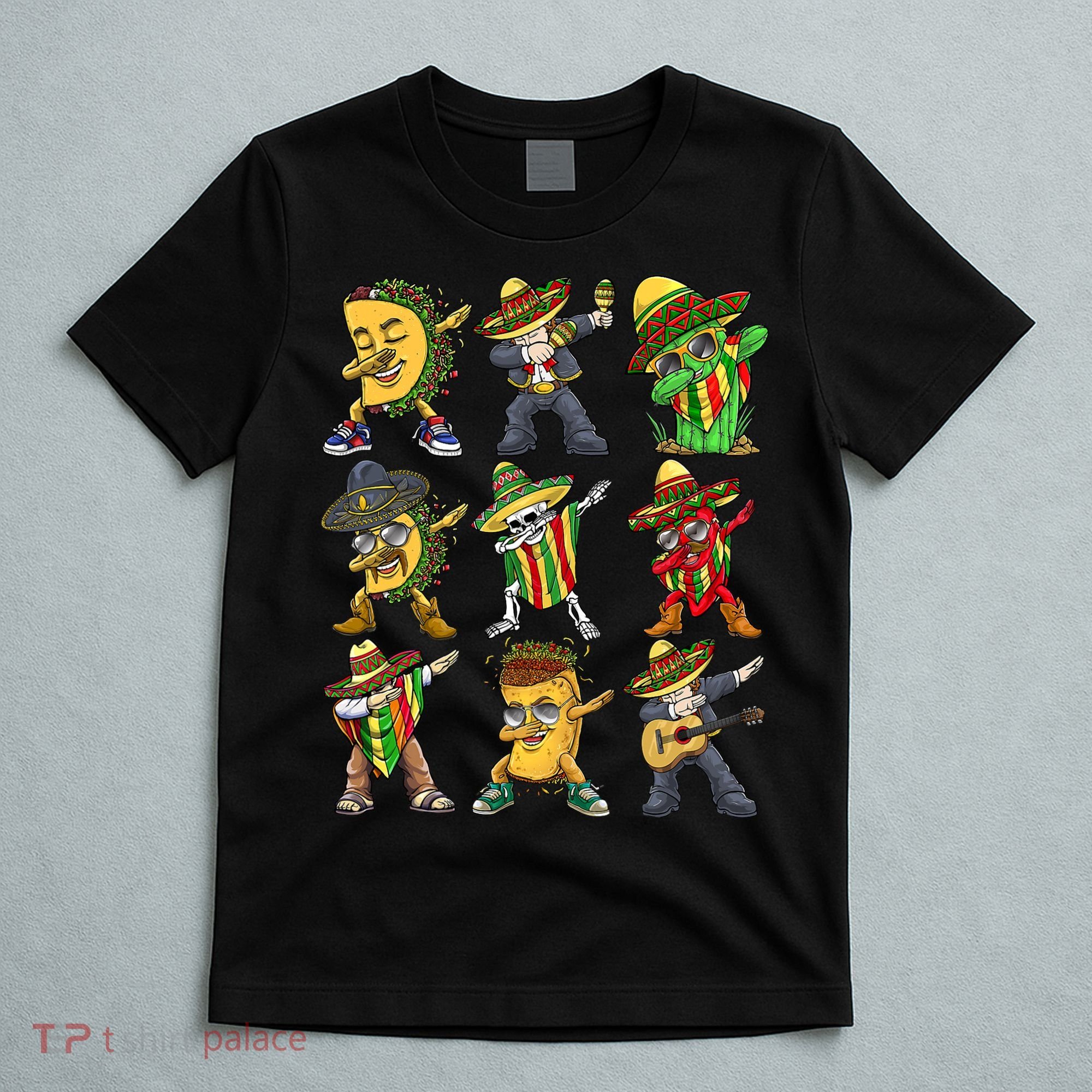 Cinco De Mayo Party Taco Dabbing Mexican Mariachi Burrito T-Shirt
