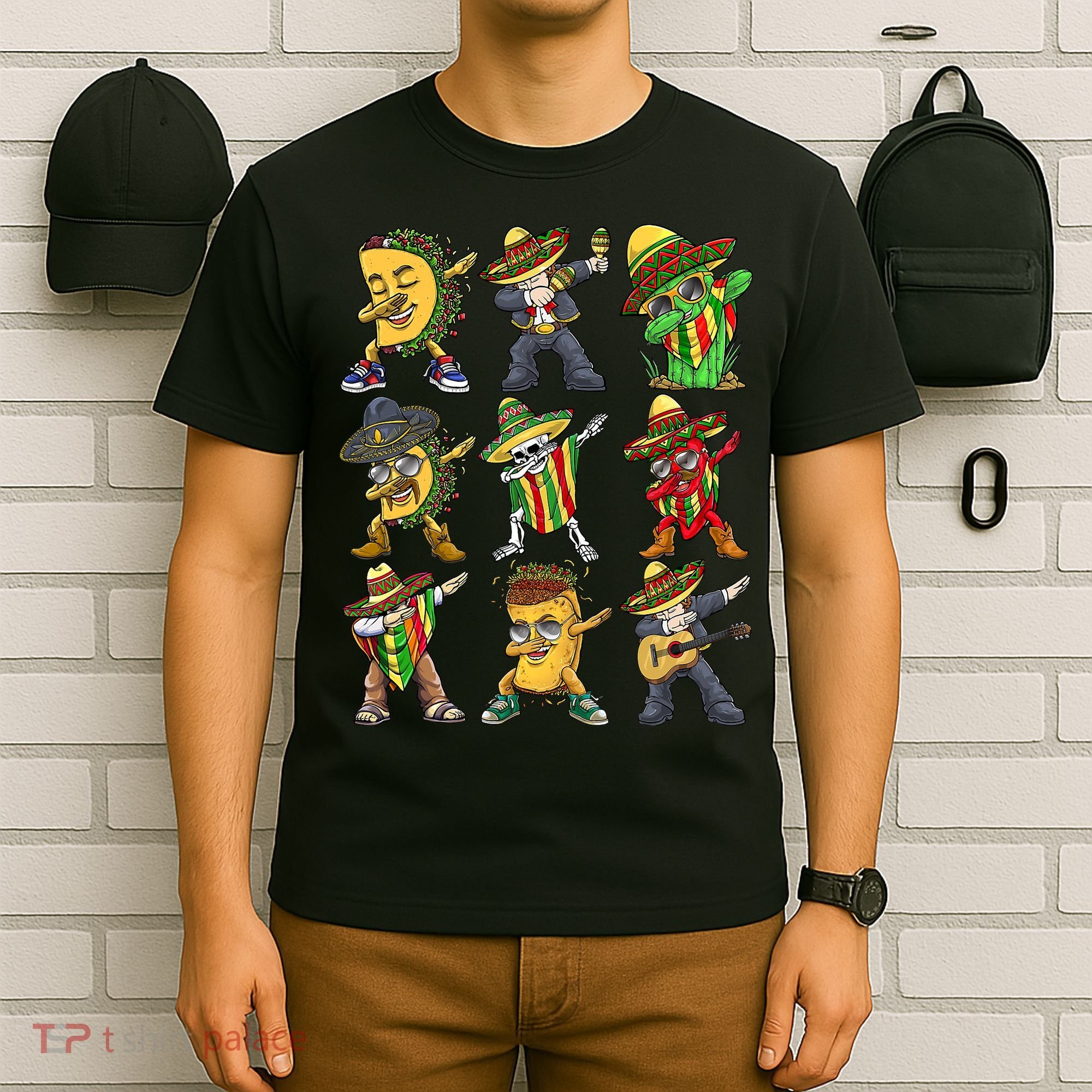 Cinco De Mayo Party Taco Dabbing Mexican Mariachi Burrito T-Shirt