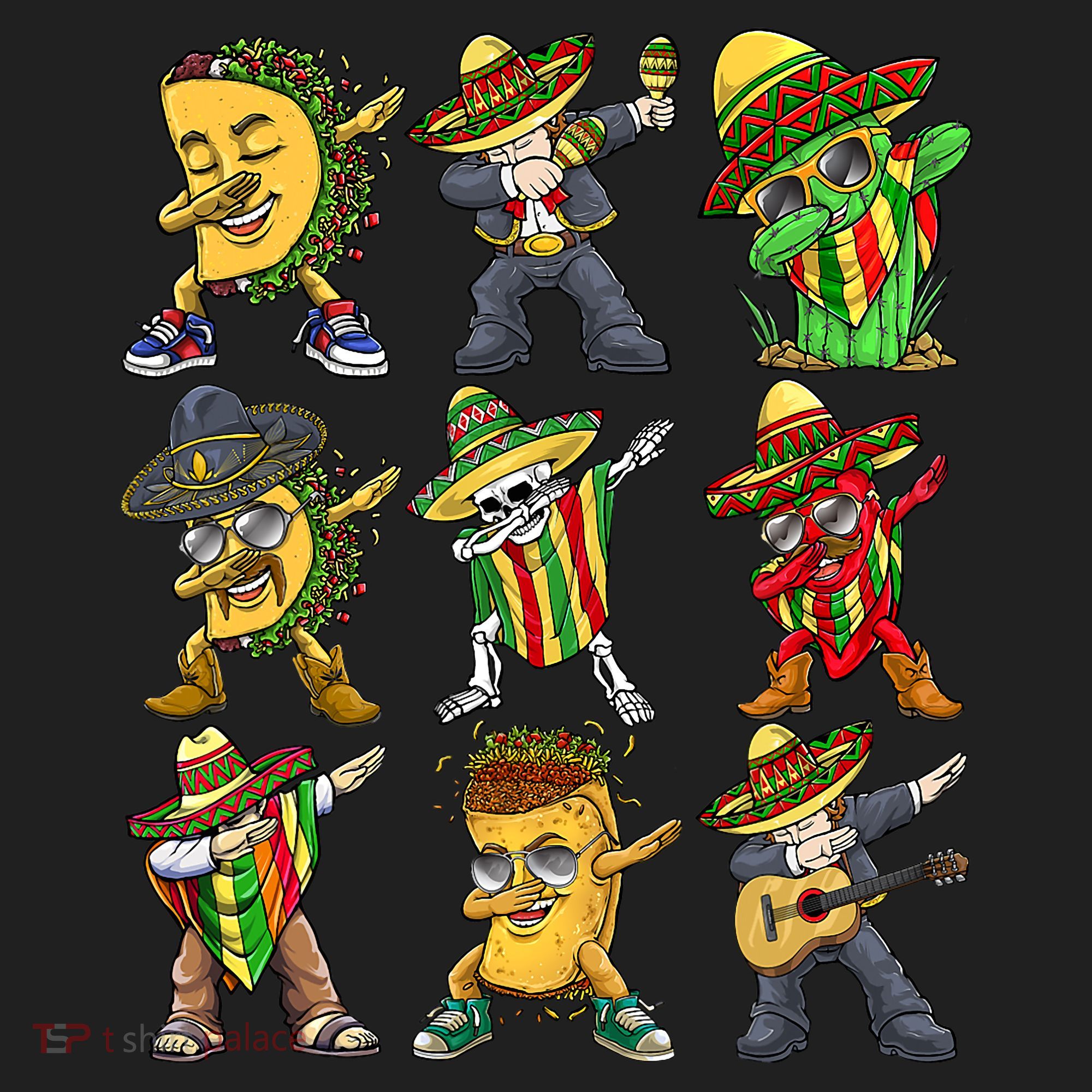 Cinco De Mayo Party Taco Dabbing Mexican Mariachi Burrito Beanie