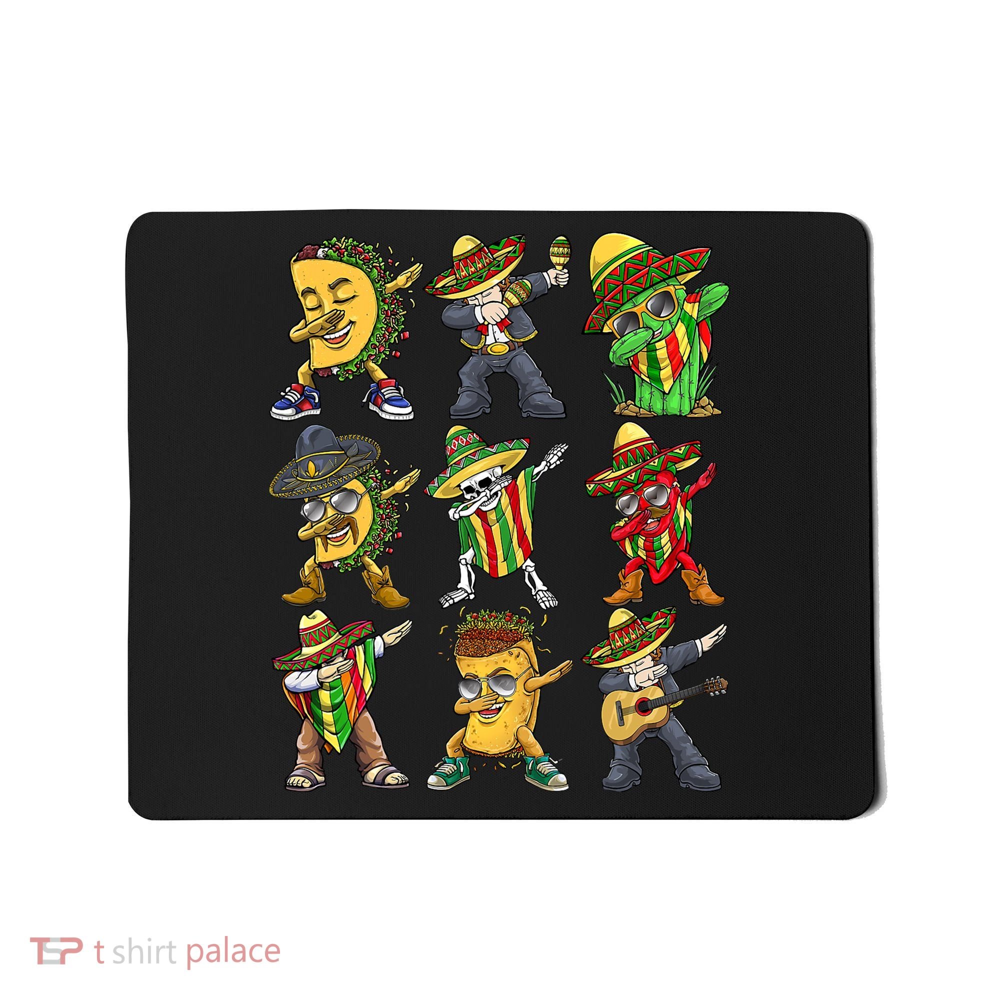 Cinco De Mayo Party Taco Dabbing Mexican Mariachi Burrito Mousepad