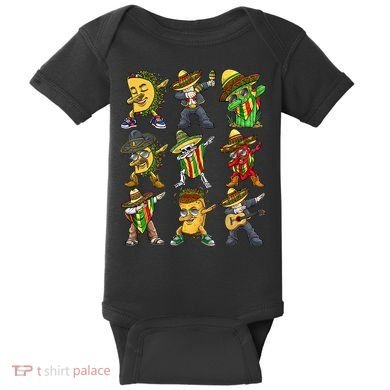 Cinco De Mayo Party Taco Dabbing Mexican Mariachi Burrito Baby Bodysuit