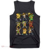 Cinco De Mayo Party Taco Dabbing Mexican Mariachi Burrito Tank Top thumb 0