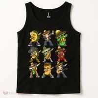 Cinco De Mayo Party Taco Dabbing Mexican Mariachi Burrito Tank Top thumb 2