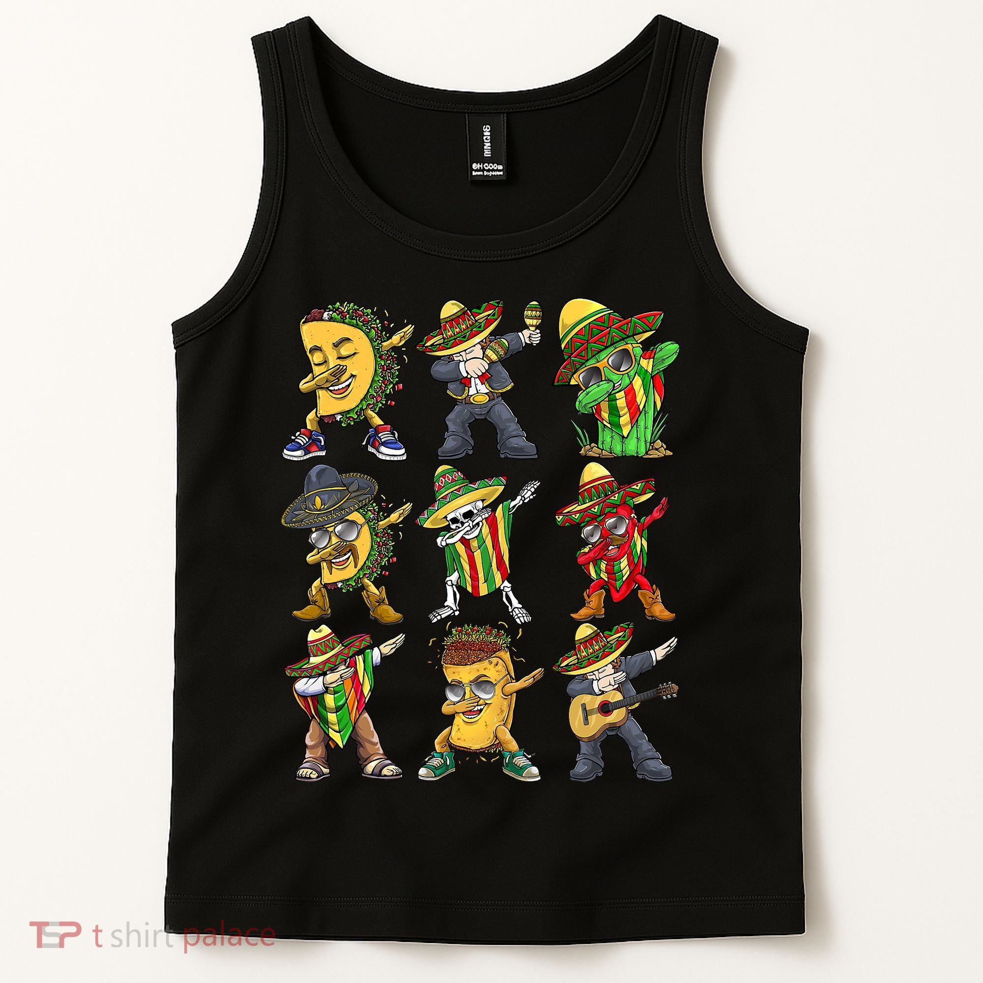 Cinco De Mayo Party Taco Dabbing Mexican Mariachi Burrito Tank Top